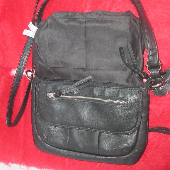 COPY - Great American Leather Work Black Shoulder Lining Bag Zipped - Picture 10 of 11